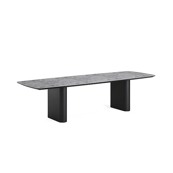 Amorelli - 08-000557 - dining table 300x105 - alu charcoal, ceramic terrazzo grey 6mm - ST3D_medium.webp