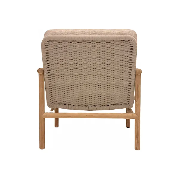 Benoa - sofa 1s - teak - fontalina beige - incl cushion - back - STUD_medium.webp