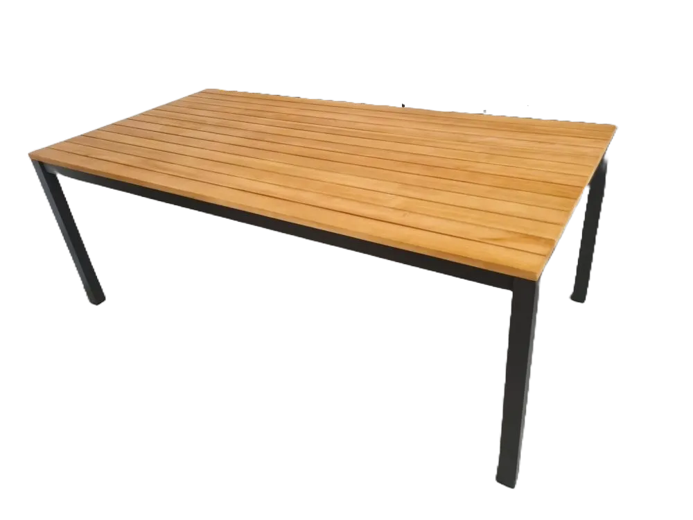 [TU71740] Axial Tafel 200x100cm - Charcoal/Teak | Jati Kebon