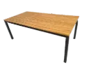 Axial Table 200x100cm - Charcoal/Teak | Jati Kebon