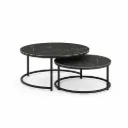 Bonito Set Tables basses - Charcoal/Black Marble | Jati Kebon