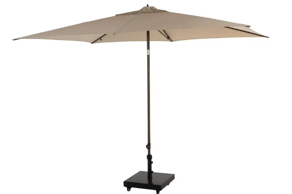 [08687] Azzurro Parasol 200x300cm - Wenge frame/Beach | 4SO