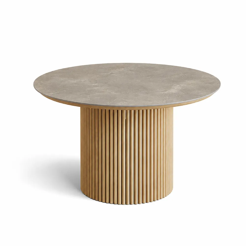 Amato Table Ø150cm | Jati Kebon (Palladium Grey)