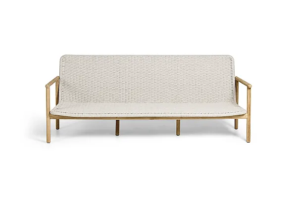 Benoa Sofa 3-Place - Teak/Corde Lin | Jati Kebon 