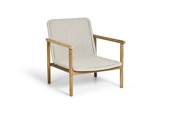 Benoa Fauteuil lounge - Teak/Corde Lin | Jati Kebon